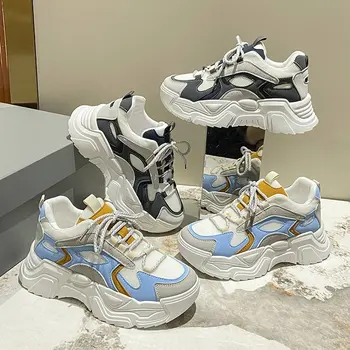 2023 Новейшая стильная обувь для прогулок Four Seasons, Женские высококачественные белые кроссовки на шнуровке, легкая дышащая обувь для ходьбы