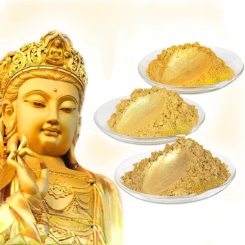 24-Каратный золотой порошок высокой яркости, кристалл, перламутровая краска для каллиграфии и рисования, золотая краска Будды ручной работы