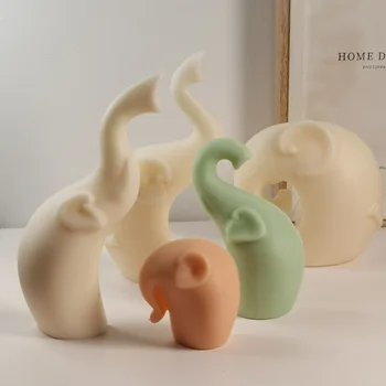 3D Силиконовая форма для свечей Lucky Elephant, Принадлежности для изготовления свечей в виде животных, Мыло, Эпоксидная глина, Форма для шоколада, Подарки, Ремесла, Домашний Декор