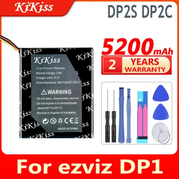 5200 мАч KiKiss Мощный Аккумулятор Для ezviz DP1 DP1S DP1C DP2 DP2C DP2S HD Video Smart Home Door Viewer Digital Batteria