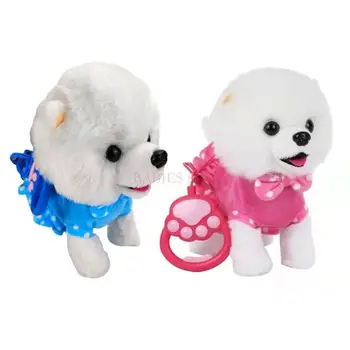 C9GB Игрушка для выгула щенка, музыкальное животное, плюшевая игрушка для собак, обучающая малыша ползанию игрушка