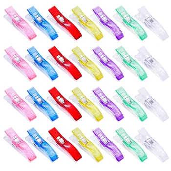 LMDZ Разноцветные пластиковые зажимы Тканевые зажимы Швейные зажимы Пластиковые зажимы для лоскутного шитья и вязания ткани