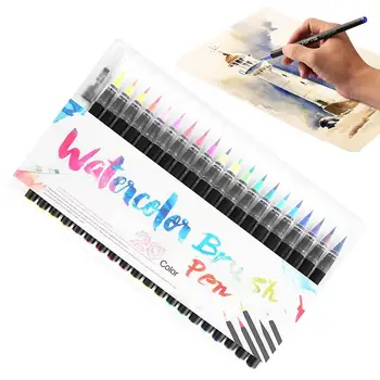 Акварельные Кисточки 201 Artist Fine Brush Tip Цветные Ручки Для Акварельной Живописи И Ручной Надписи Brush Pen Для Каллиграфии