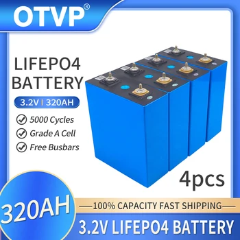 Аккумулятор Lifepo4 класса A 3.2V 320Ah Lifepo4 Может быть объединен в Аккумуляторные элементы 12V 24V 36V 48V Для Хранения Солнечной энергии на лодке Гольфкаре RV