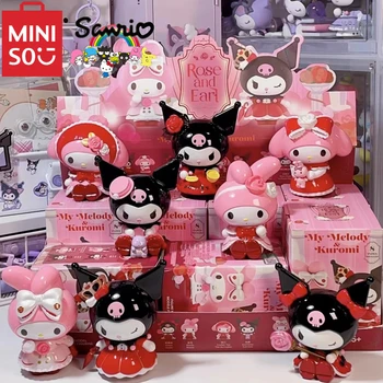 Аутентичные детские игрушки MINISO модель Sanrio серии Rose и Earl коллекция blind box украшение kawaii Рождественский подарок