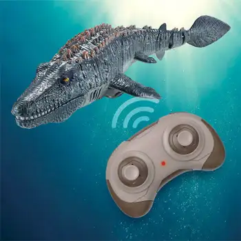 беспроводная зарядка 2.4 G, пульт дистанционного управления, водонепроницаемая имитация динозавра, аэрозольная акула, качели Canglong boy, детская водная игрушка