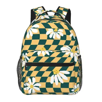 Женский рюкзак в стиле ретро с волнистой ромашкой, модная сумка для женщин, мужская школьная сумка, сумка для книг, Mochila