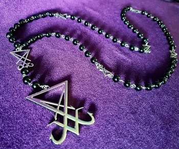 Новый Знак Люцифера Четки Люциферианское Ожерелье оккультные готические Ожерелья путь левой руки четки сатанинские