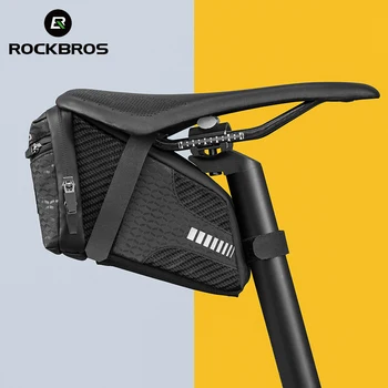 Официальная седельная сумка Rockbros 3D Shell Непромокаемая Светоотражающая Ударопрочная Велосипедная трубка Сумка для заднего подседельного штыря Аксессуары для велосипедов