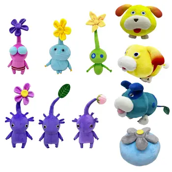 Плюшевые игрушки Ice Pikmin, 4 плюшевых игрушки, бутон цветка, лист, плюшевая кукла, Мультяшный плюш для детей, игрушка для мальчиков и девочек, подарок на день рождения