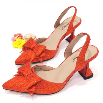 Прибытие Сандалии Итальянская женская обувь для вечеринок Женские свадебные туфли со стразами Высококачественная Нигерийская обувь Женская обувь класса Люкс