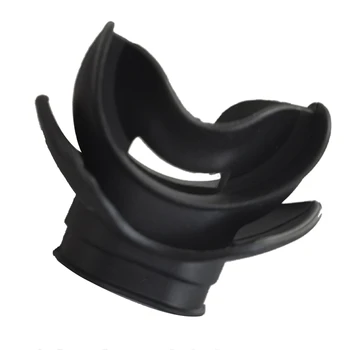 Цельнокроеный силиконовый мундштук для дайвинга с клапаном для подводного плавания с маской и трубкой, Дышащий черный