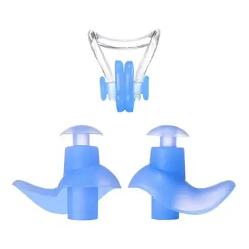 1 комплект Ушных вкладышей для серфинга Симметричный Прочный Силиконовый Зажим для носа, Беруши для ушей, Набор водных видов спорта