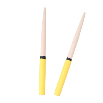 1 Пара барабанных палочек Taiko 35x2 см, портативные деревянные барабанные палочки, легкие ударные палочки для барабана (желтые), набор
