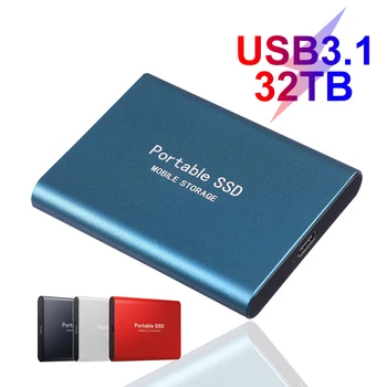 100% Оригинальный Черный SSD 1 ТБ 2 ТБ TYPE-C USB 3.1 Портативный SSD Sata 4 ТБ 8 ТБ Диско Дуро Экстерно Флеш-накопитель 16 ТБ Usb Флэш-жесткий диск