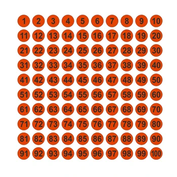 100 упаковок наклеек с последовательными номерами, самоклеящиеся наклейки для длительного использования