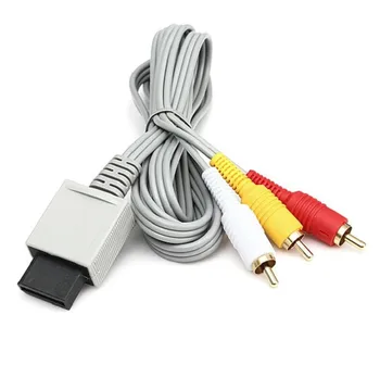 100 шт./лот 1,8 м аудио-видео AV композитный кабель 3 RCA для получения максимально четкого видео для консоли Nintendo Wii