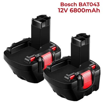 12 В 6800 мАч Ni-MH Батарея Замена для Bosch BAT043 BAT045 BAT120 BAT139 2607335542 для Bosch GSR 12-2 12VE-2 PSR 12 GSB