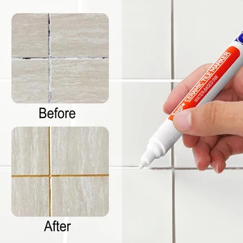 12 цветов Белого водонепроницаемого маркера для плитки, ручки для затирки швов на стенах, ручки для плитки, пола, инструментов для обеззараживания швов в ванной