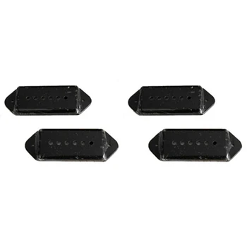 2 пары чехлов для гитарных звукоснимателей с собачьими ушками P-90 P90, черный (C42)