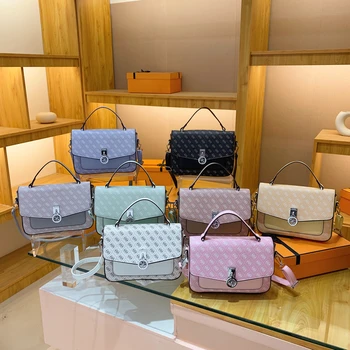 2023 Новая мода, универсальные сумки-мессенджеры с ретро-принтом, маленькая квадратная сумка, высококачественная женская сумочка и сумки