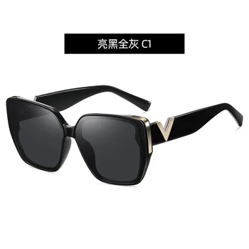 2023 Новые Модные Квадратные солнцезащитные очки Для женщин, Роскошные дизайнерские солнцезащитные очки в винтажной оправе для девочек, Повседневные очки UV400
