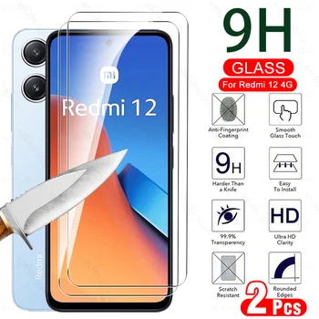 2шт 9H Стекло Для Xiaomi Redmi 12 4G 2023 Протектор Экрана Из Закаленного Стекла Readmi Redmy Radmi 12 Redmi12 6,79 дюймовая Защитная Пленка