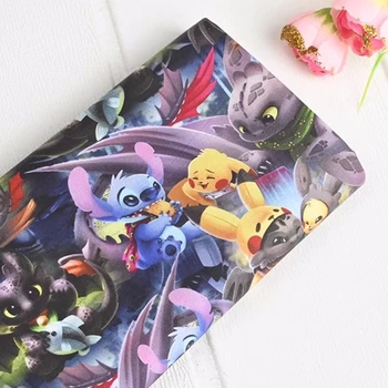 45x110 см Pokémon Stitch 100 Хлопчатобумажная Ткань Для Шитья в стиле Пэчворк DIY Лоскутная Ткань Для Шитья Детской Одежды Материал для рукоделия