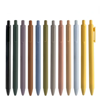 5шт твердых минималистичных гелевых ручек macaron/morandi 0,5 мм, школьные принадлежности, ручка для письма в классе для студентов колледжа, бесплатная доставка