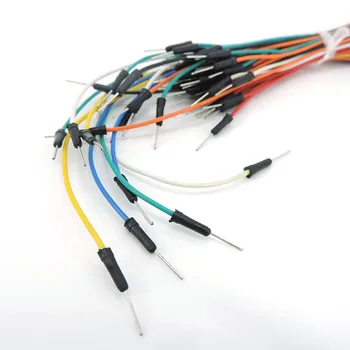 65 шт./лот Соединительные провода без пайки, гибкие макетные кабели, тестовый провод для тестовой пластины k
