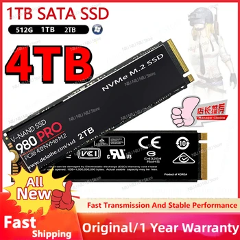 8 ТБ SSD m2 nvme 990 PRO PCIe 4.0 NVMe 4.0 M.2 2280 2 ТБ SSD Внутренний Твердотельный Жесткий Диск Для Ноутбука Настольный MLC PC Компьютер
