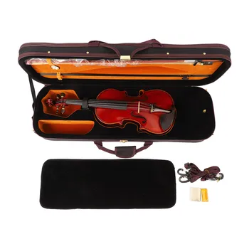 AV-901 Набор для скрипки ручной работы, тон дерева, полный набор для скрипки с футляром, смычок с канифолью, задний ремешок, пылезащитный чехол, начинающий студент