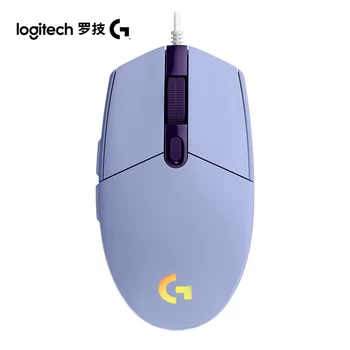 Logitech G102 подлинная авторизованная проводная игровая мышь Logitech G102 с подсветкой боковой кнопки, блики для ноутбука, офисная USB эргономичная оптико-электронная мышь