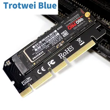 M.2 NVME M Ключ к PCI-e PCIe Конвертер M2 2230 2242 2260 2280 SSD Адаптер Дополнительные карты Поддержка PCI Express X4 X8 X16