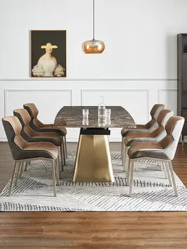 Nordic Light Роскошная высококачественная дизайнерская мягкая упаковка Ресторанная технология Тканевый обеденный стул Домашний стул для переговоров для отдыха