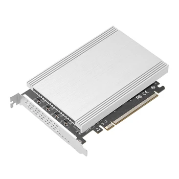 PCI-E4.0 X16 на 4 порта.2 Слота для адаптера твердотельного накопителя SSD NVME для компьютерных карт-рассеивание тепла массивных карт