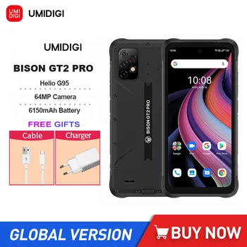 UMIDIGI BISON GT2 Pro Прочный Смартфон Восьмиядерный 8 ГБ + 256 ГБ 6,5 Дюймов Android 12 Мобильный Телефон 64-Мегапиксельная Камера 6150 мАч 4G Мобильный телефон NFC