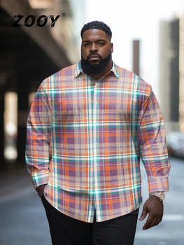 ZOOY 6XL 7XL 8XL 9XL размер груди 200 см мужская рубашка большого размера осенний новый топ весом более 300 кг можно носить повседневную одежду большого размера 9XL