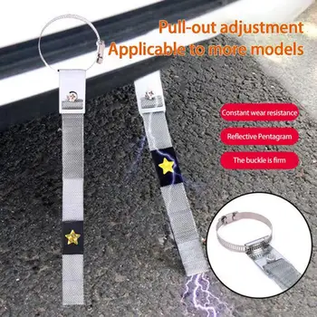 Автомобильная предупреждающая полоса, прочная Износостойкая Многофункциональная Регулируемая оцинкованная электричеством защитная полоса для автомобиля