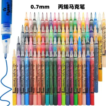 Акриловые фломастеры Flysea, ручки для рисования в стиле аниме, художественные маркеры 0,7 мм, Для камня, дерева, стекла, нательной живописи