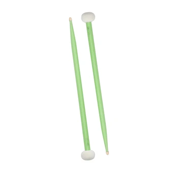 Аксессуары для ударных инструментов из 2 предметов Литавры из кленового войлока Барабанная Палочка Барабан Зеленый