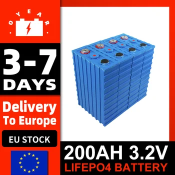 Батарея Lifepo4 Емкостью 200 Ач, запасенная в ЕС, перезаряжаемая литий-железо-фосфатная солнечная батарея со свободными шинами для гольф-кара, лодки EV, фургона на колесах