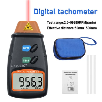 Бесконтактный цифровой лазерный счетчик оборотов Тахометр тахометр с сумкой для инструментов