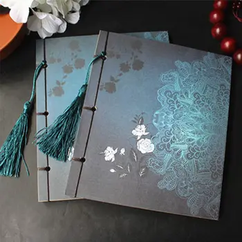 Блокнот в проволочном переплете с рисунком бабочки в китайском стиле, Толстый Творческий дневник школьника, шикарный дневник