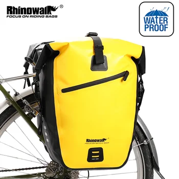 Велосипедная сумка Rhinowalk 27Л, водонепроницаемая велосипедная боковая задняя сумка для багажника, дорожная велосипедная сумка MTB для шоссейного велосипеда, багажная сумка, корзина для багажа