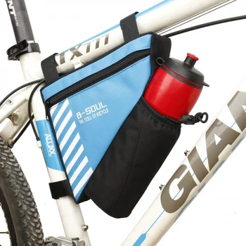 Велосипедный штатив Сумка для бутылки с водой Подходит для передней трубы Сумка для стойки Треугольная сумка для хранения Седельная сумка Аксессуары для велосипеда