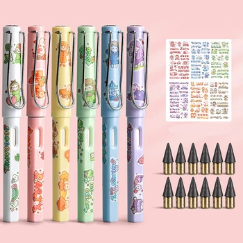 Вечный карандаш Kawaii, неограниченное количество записей для детей, художественный эскиз, милая ручка Аниме без заточки, школьные принадлежности для рисования, канцелярские принадлежности