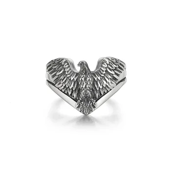 Винтажный тренд в стиле хип-хоп Eagle INS, лидер продаж, серебряное кольцо с возможностью изменения размера для женщин, модные ювелирные изделия