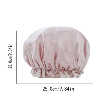 Двухцветная водонепроницаемая шапочка для ванны с новой однотонной подкладкой для взрослых женщин Шапочка для душа Шапочки для красоты волос Водонепроницаемая ГОРЯЧАЯ