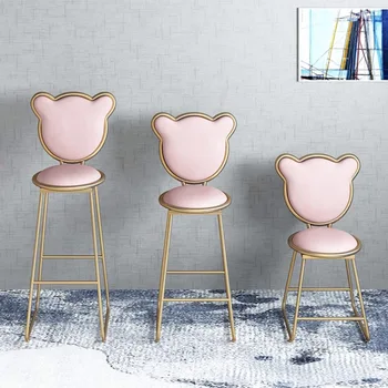 Дизайнерский барный стул в скандинавском стиле, обеденный Маникюрный салон, Бархатные кухонные барные стулья, Офисная современная роскошная мебель Sandalye XY50BC